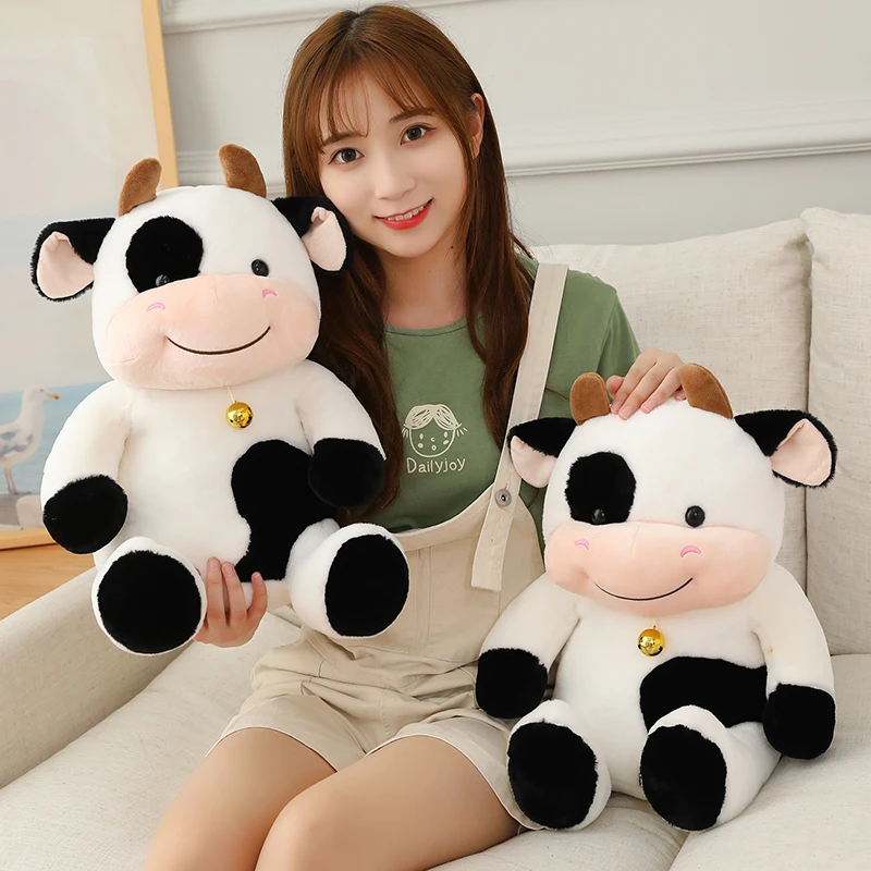 

Cute Cow Stuffed Plush Animal Milk Cow Pillow Toys Baby Doll Nice Christmas Gift for Girls