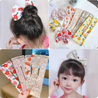 Новые модные повязки для волос, Детская летняя шпилька для волос с узлом, цветочным принтом, простой в использовании аксессуар сделай сам