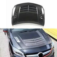 car front bumper engine hood cover bonnet for mercedes benz a class w176 a45 amg a180 a200 a220 a260 2013 2018 carbon fiber