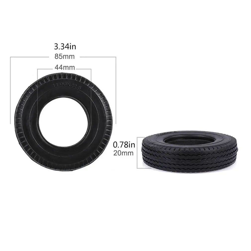 

4PCS High Quality Rubber Tire Thicken Widen 20mm For 1/14 Tamiya RC Car Tow Drag Trailer Truck Man Scania RC Car Accessories