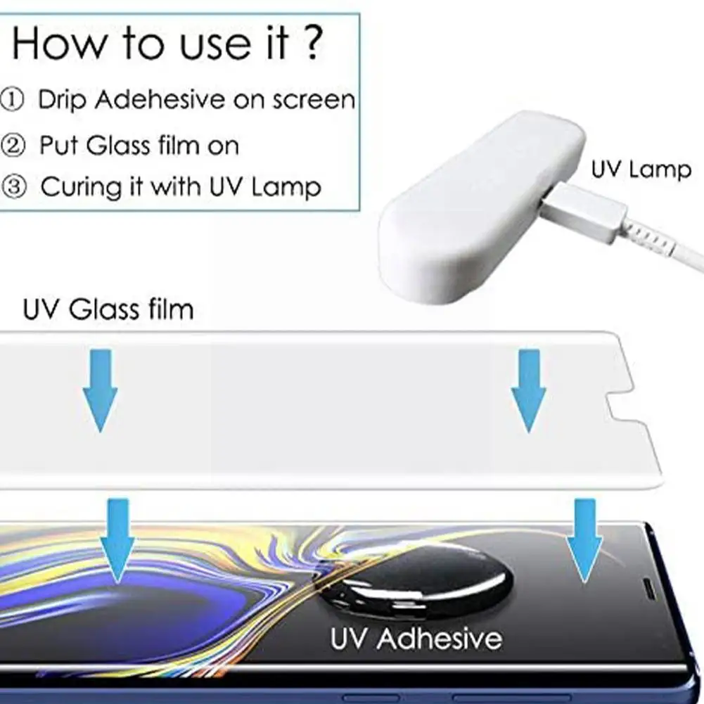 

1pcs Uv Tempered Glass Glue For For For Phone Mobile For All Cover Protect Glass Full Glue Screen Glue Ed R5r4