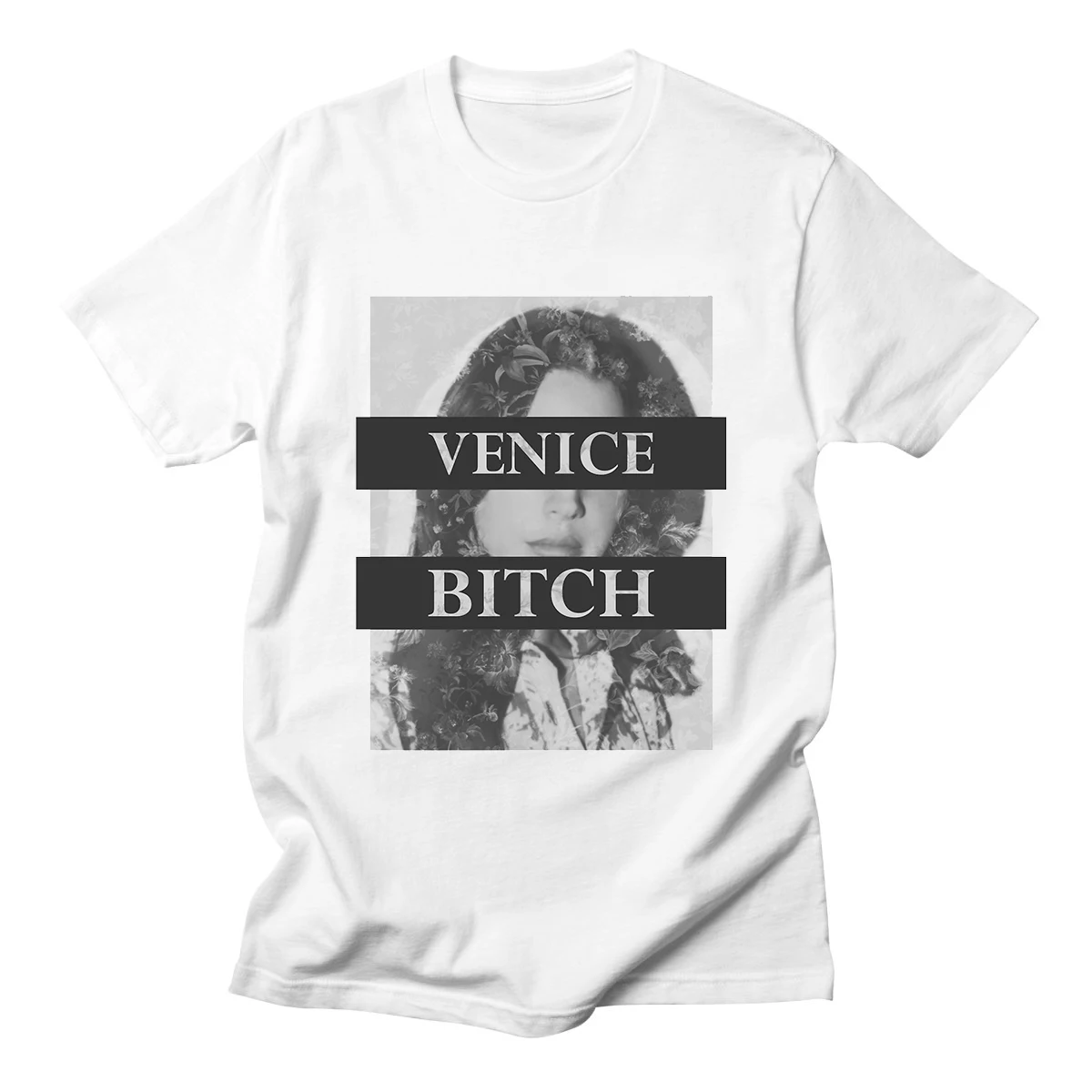 Lana Del Rey/Повседневная забавная футболка с буквенным принтом для женщин Белая