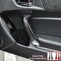 hard carbon fiber sticker for subaru brz toyota 86 2012 2020 interior trim car door handle panel cover decal car door sticker