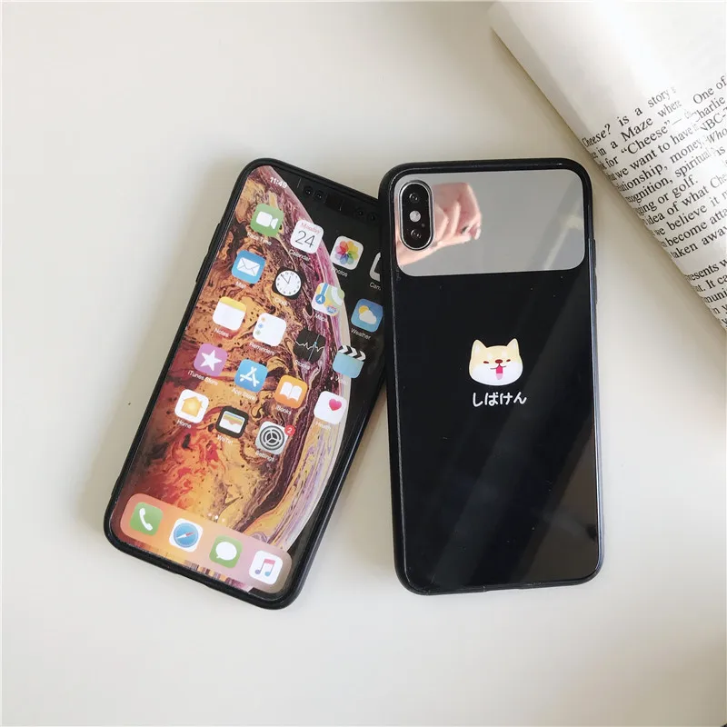 HYH iPhone Glass Case Cute Pattern Anti Knock Fitted for Apple iphone 6 7 8 plus x xs xr max VIP |