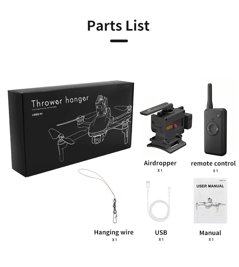 

Universal Drone Aerial Thrower for DJI Air 2S/Mini/air series/for Harberson ZINO/ FIMIx8/X193 PRO SG906 PRO