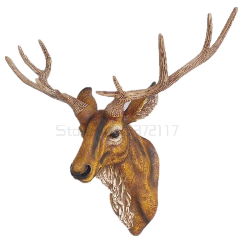 

Настенное украшение, оригинальная Европейская статуя животного, голова оленя, подвесной фон для гостиной, украшения