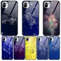 yinuoda 12star sign leo libra scorpio new arrived high quality tempered glass phone shell case for xiaomi redmi 11 lite pro ultr
