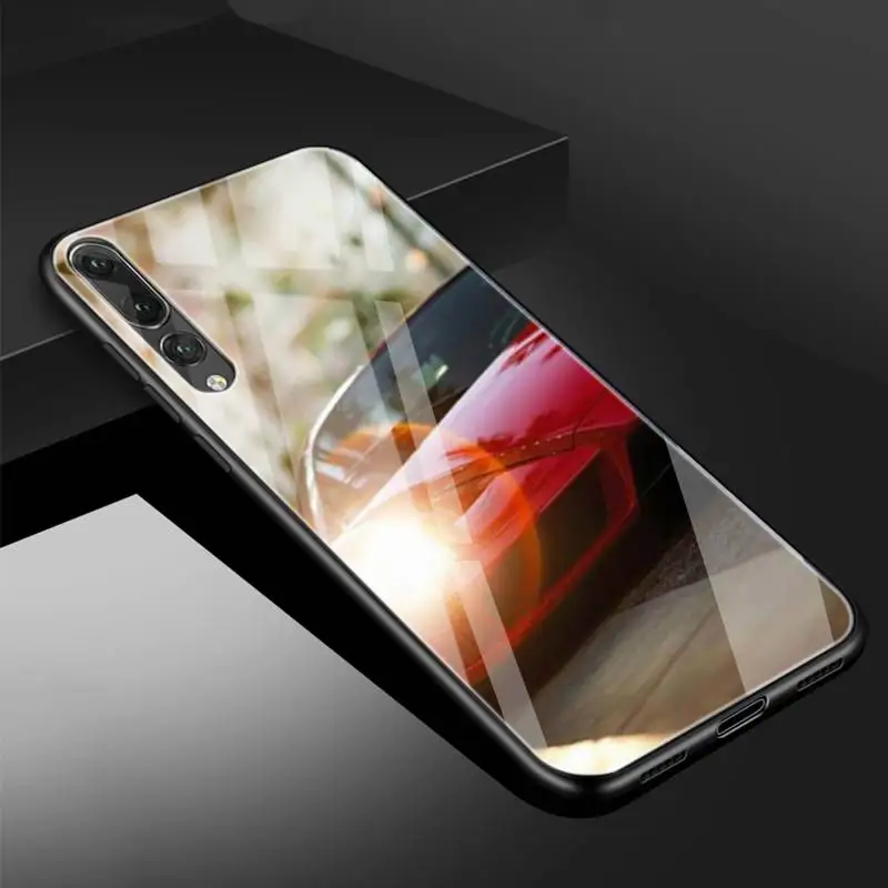 

Men's Sports Car Phone Case Tempered Glass For Huawei P9 10 10plus 20 20Pro 30mate9 10 20 20Pro Honor8X 9 10 V10 Nova3I 5