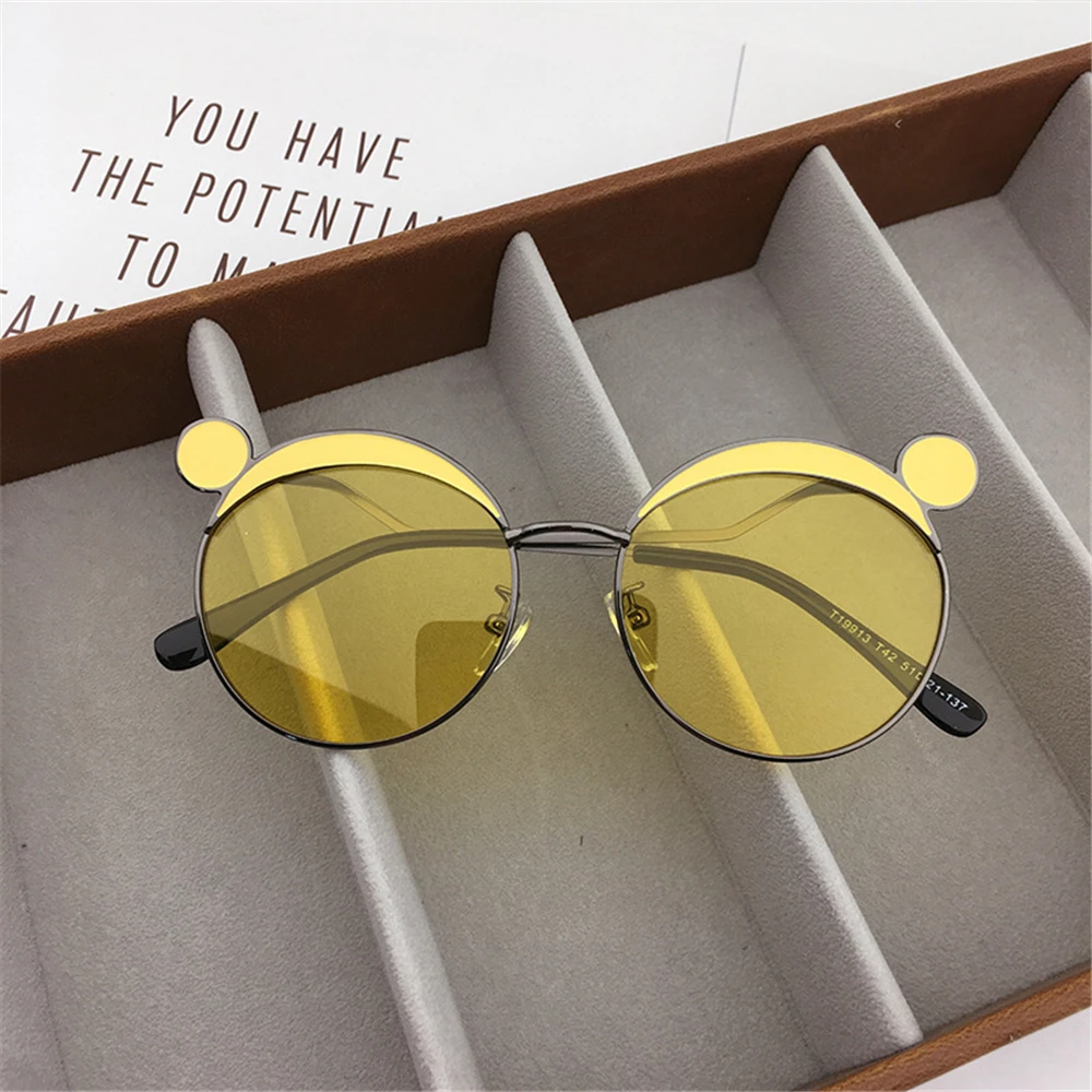 Модные детские солнцезащитные очки роскошные дизайнерские Мультяшные для