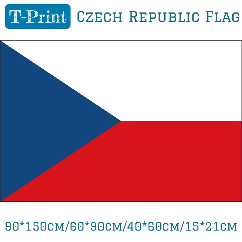 

5pcs Flag 90*150cm/60*90cm/40*60cm/15*21cm Czech Republic Polyester National Flag For Olympic Games
