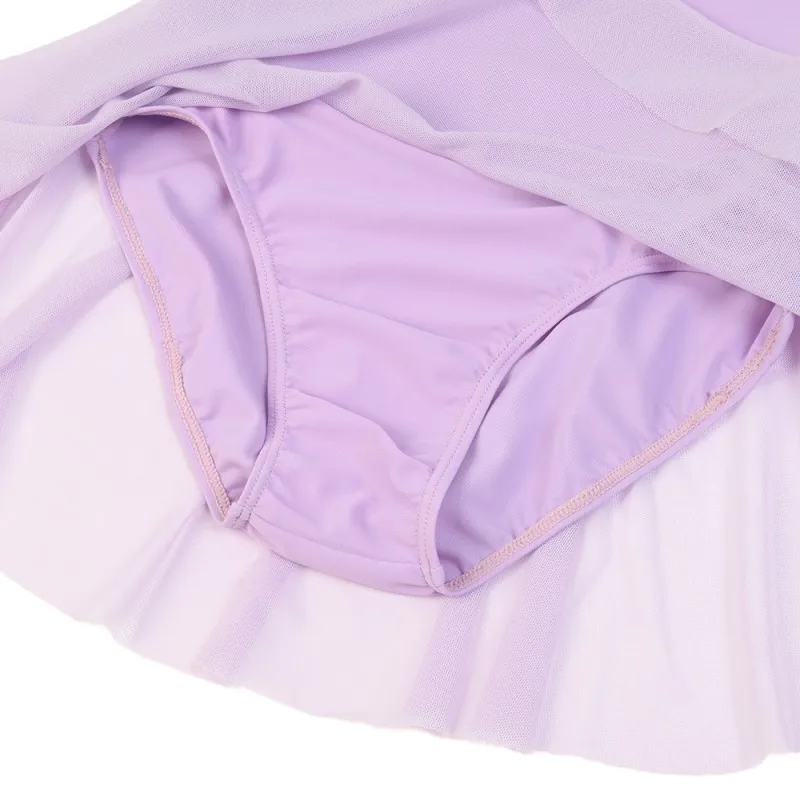 

Children's Girls Concise Round Collar High-elastic Ballet Dancewear Fitness Body Building Dress Gymnastics Clothes
