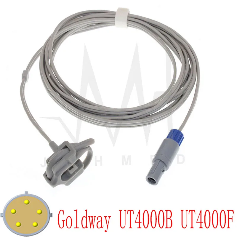 

Совместим с многоразовым зондом spo2 монитора Goldway UT4000B/UT4000F, кабели для измерения кислорода на палец/ухо/лоб 5pin 3m