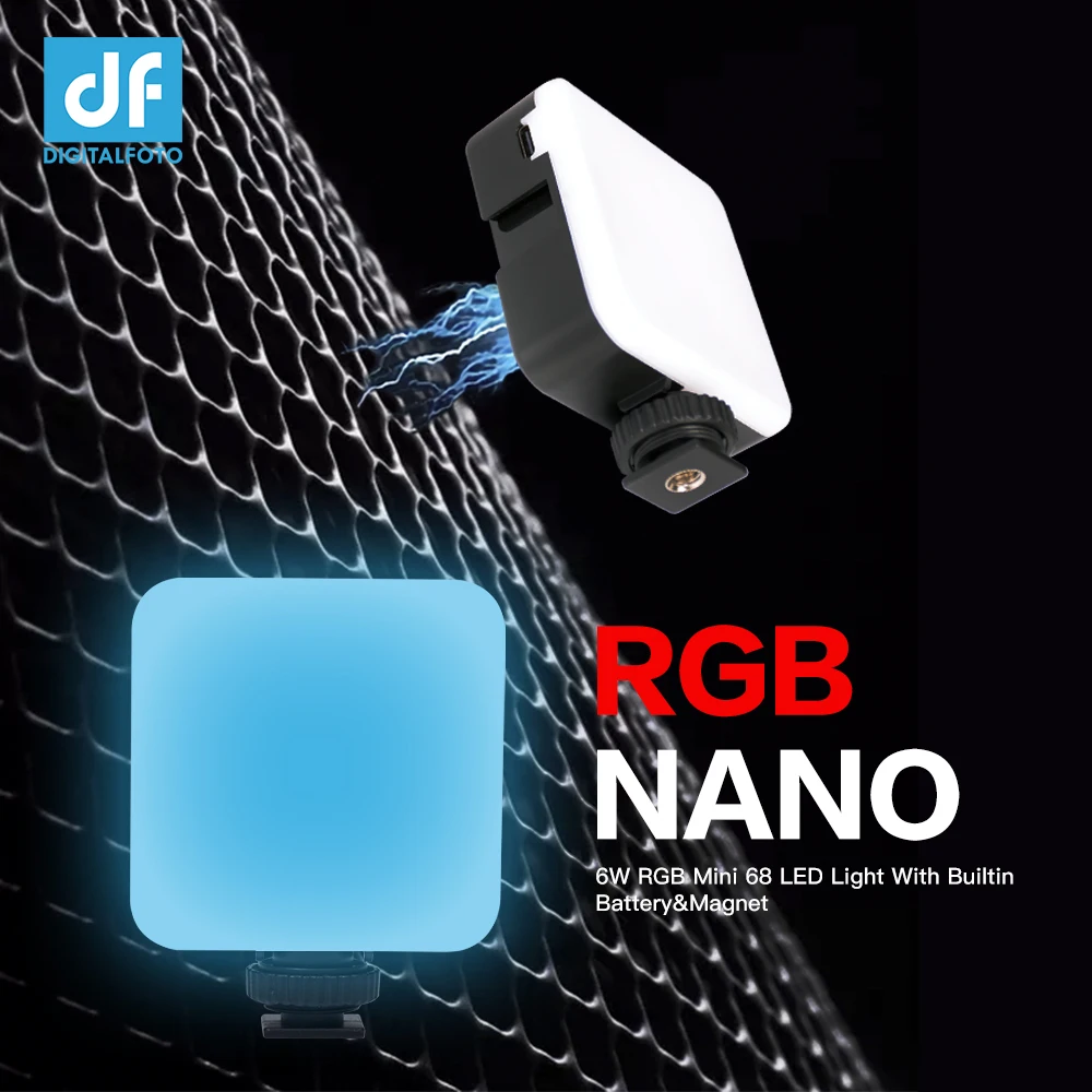 

RGB NANO 6 Вт RGB мини 68 светильник со встроенной батареей и магнитом для фотографа студийный всасывание