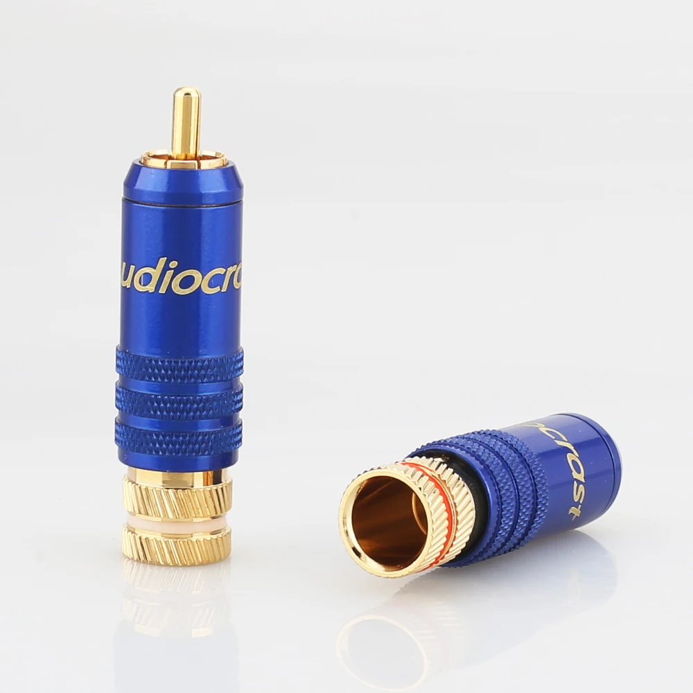 Audiocrast 4 шт. R002 24 К позолоченный RCA штекер HIFI разъем для diy Аудио Кабель|Коннекторы и