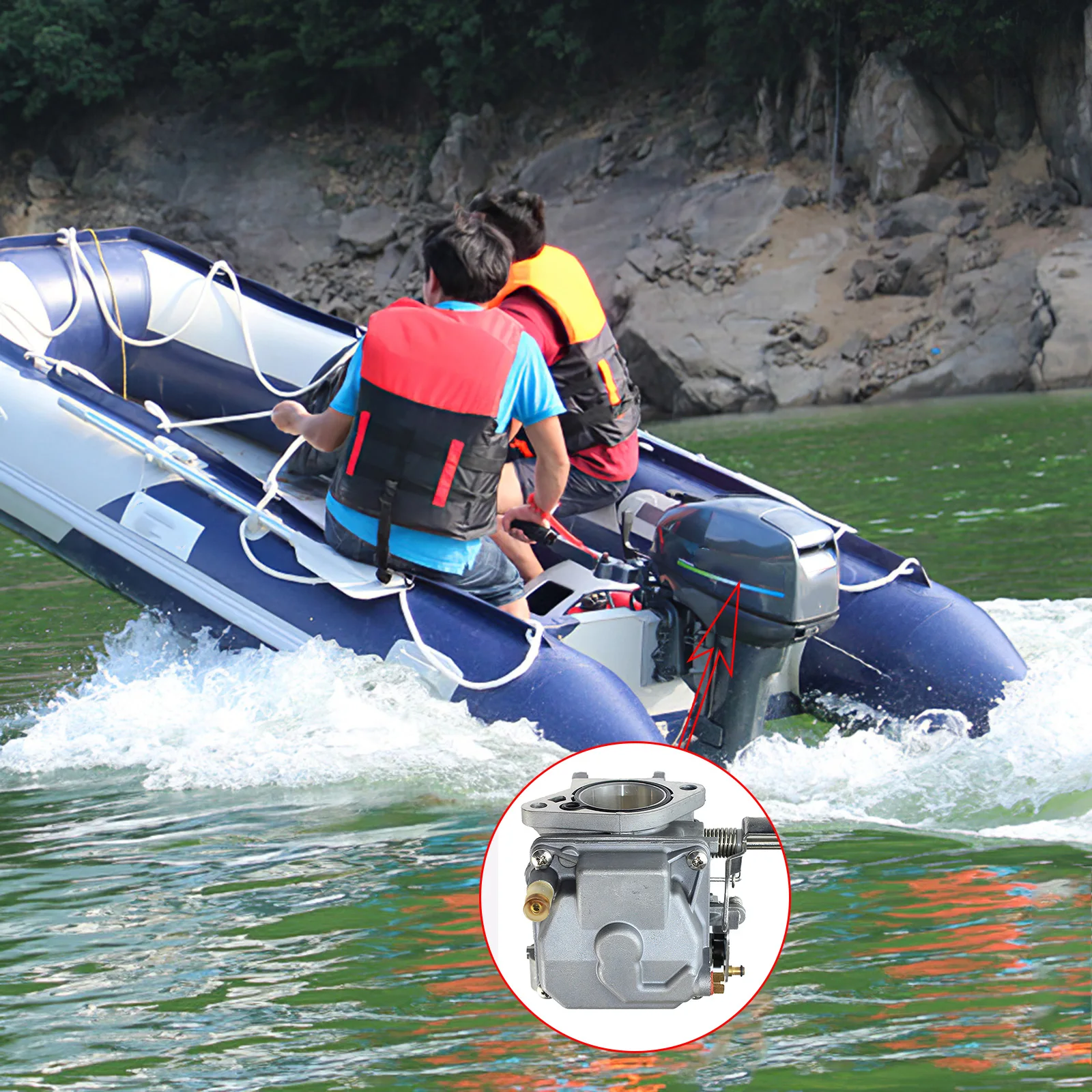 

2 Stroke 30HP Outboard Motor Boat Carburetor Marine Carburador Carb Assy For Tohatsu /Nissan/Mercury Boat Accessories Marine