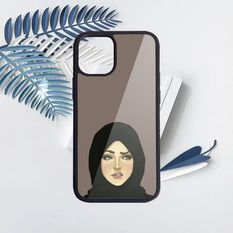 

Arabic Hijab Girl Queen Crown Phone Case PC for iPhone 11 12 pro XS MAX 8 7 6 6S Plus X 5S SE 2020 XR