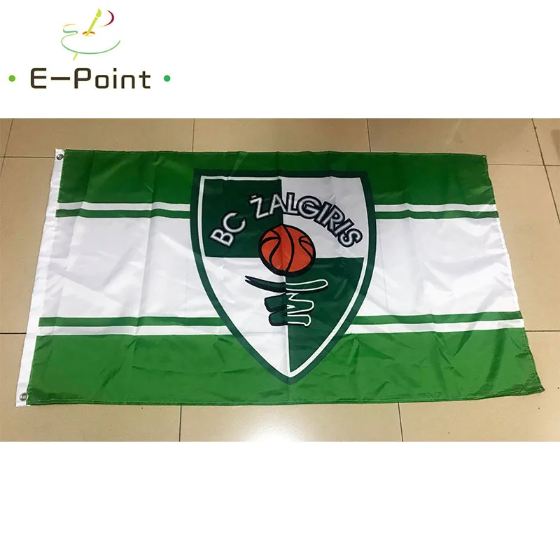 Литовский флаг BC Zalgiris 3 фута* 5 футов(90*150 см) размер рождественские украшения для домашнего флага баннер подарки