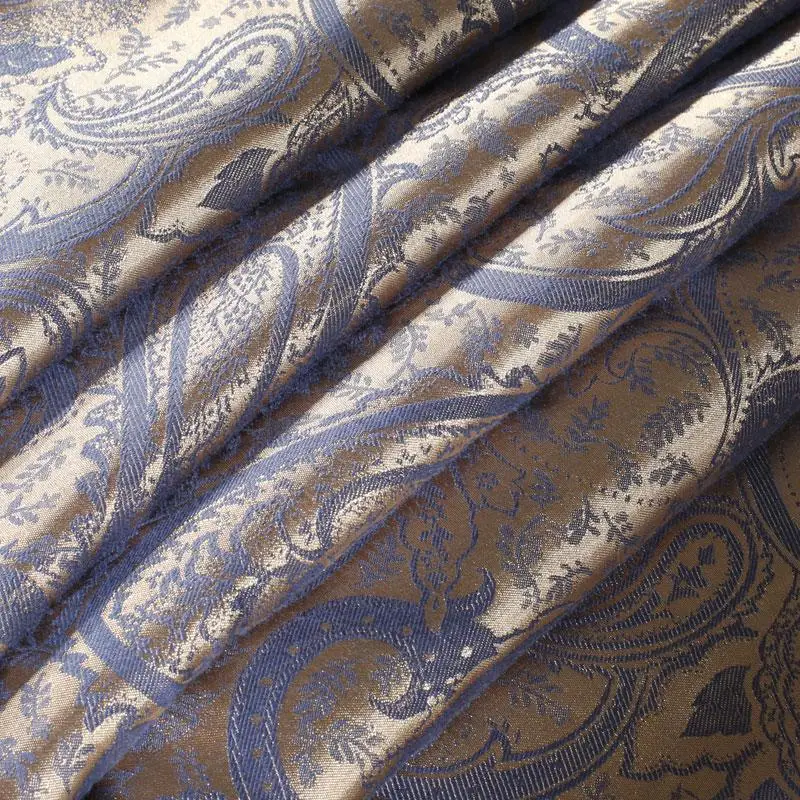 Горячая Распродажа ткани из шелка и хлопка роскошные жаккардовые вышитые