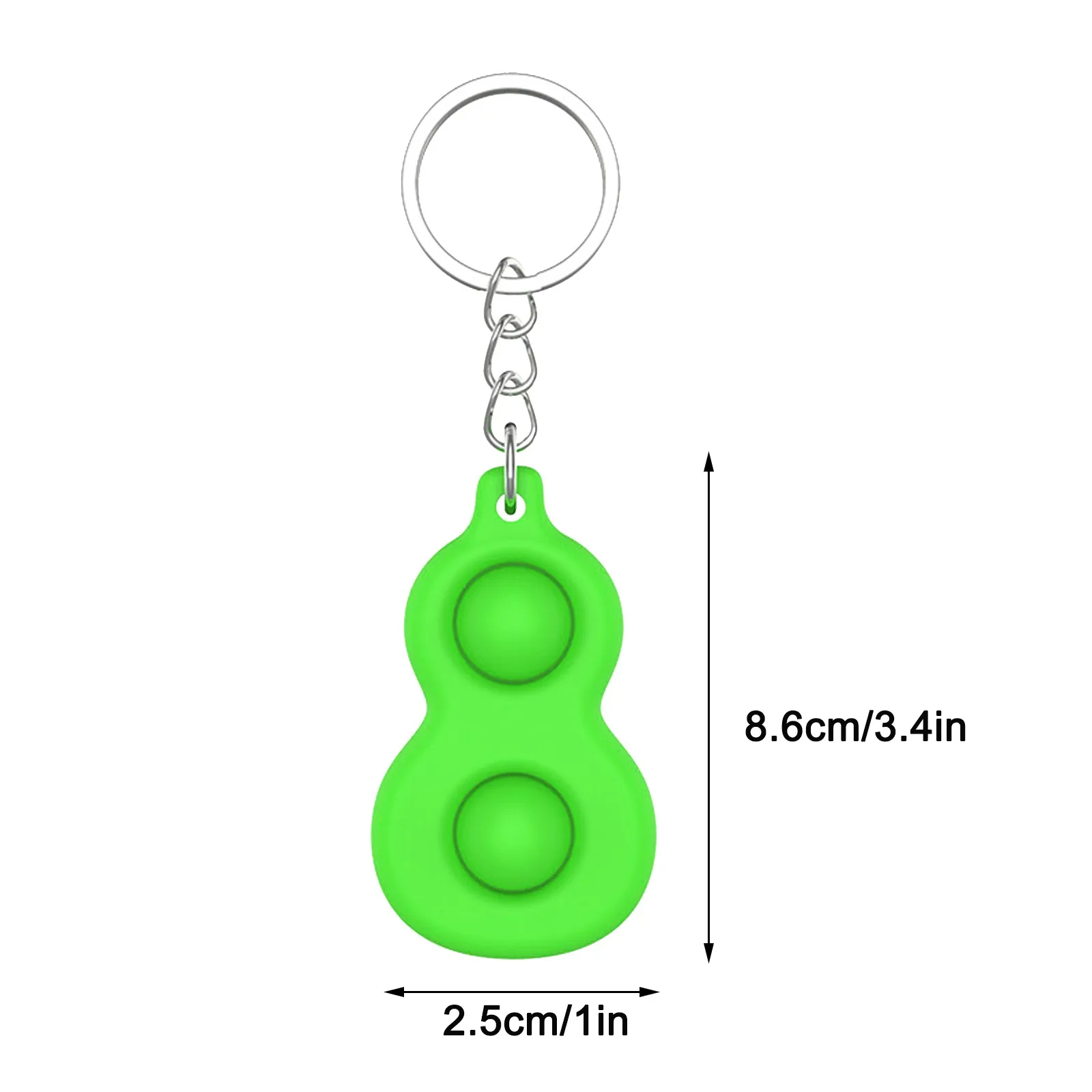 

Fidget Toys Simple Dimple Relief Stress Keychain Pendant Stress Reliever Toys Autistic Special Needs Adult Children's Toys QW