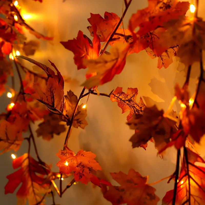 Елочное украшение в виде кленового листа 1 5 м светодиодная линейная гирлянда
