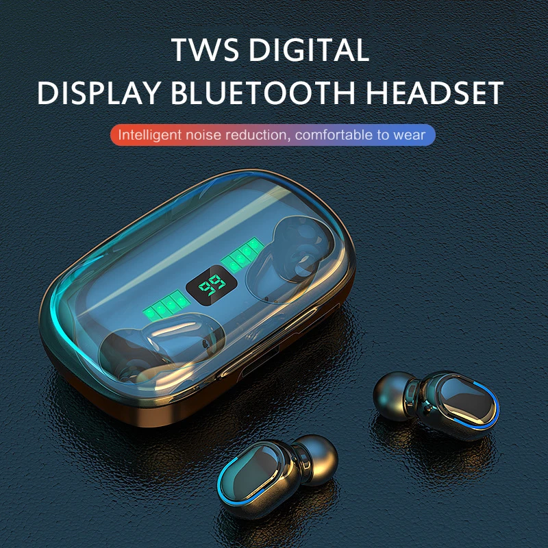 XT01 наушники вкладыши TWS с цифровой Дисплей Bluetooth гарнитура изменение песни