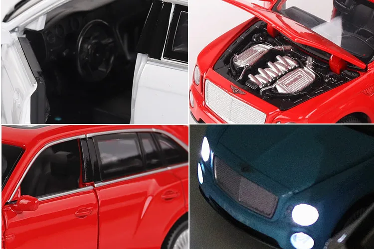 1:36 весы для автомобилей Bentley сплав металлическая модель грузовика оттяните назад звук и огни литые игрушки для детей Подарки
