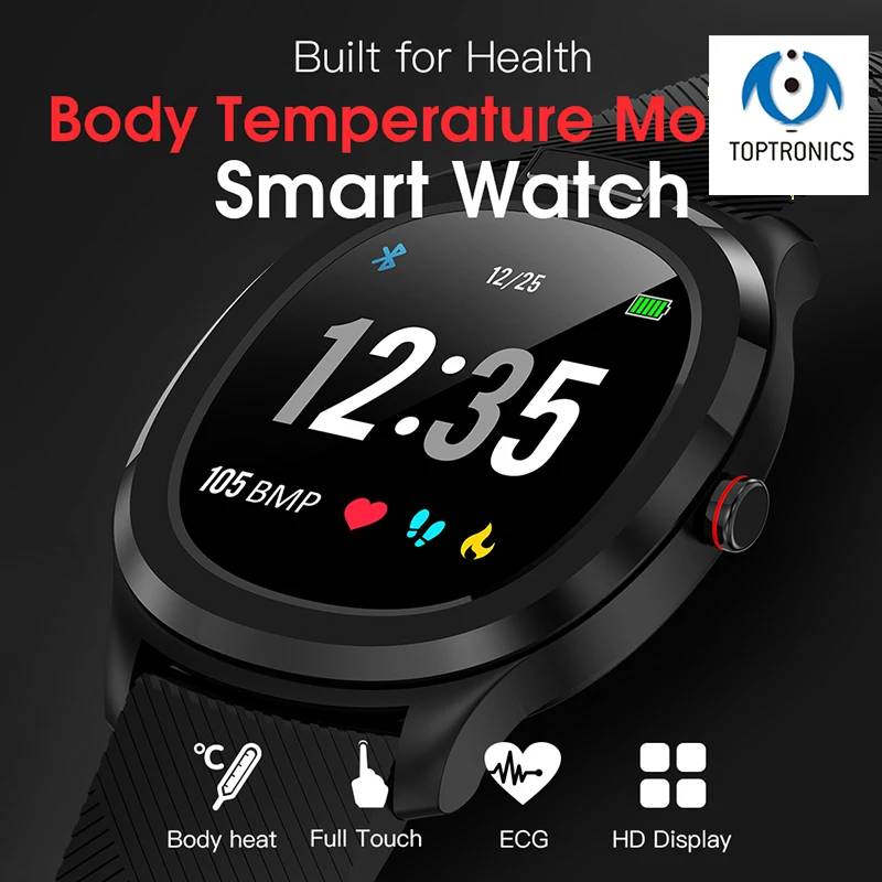 Лучшие продажи термометр температуры тела умные часы пульсометр кровяное