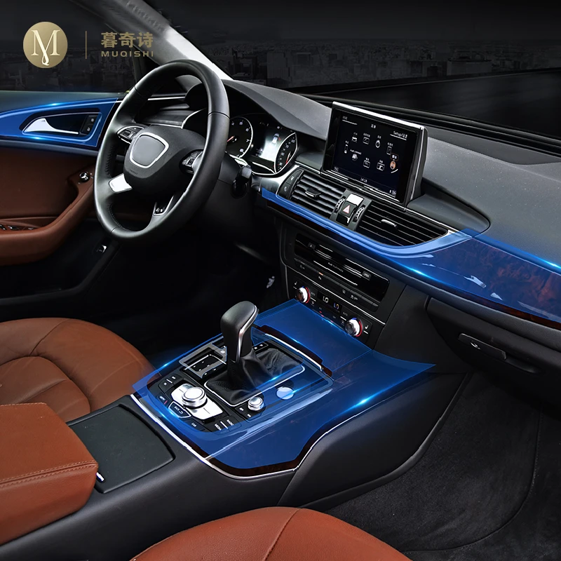

For Audi A6 A7 C7 2012-2018car Interior Center console Invisible suit TPU protective film Anti-scratch Accessories Refit LHD RHD