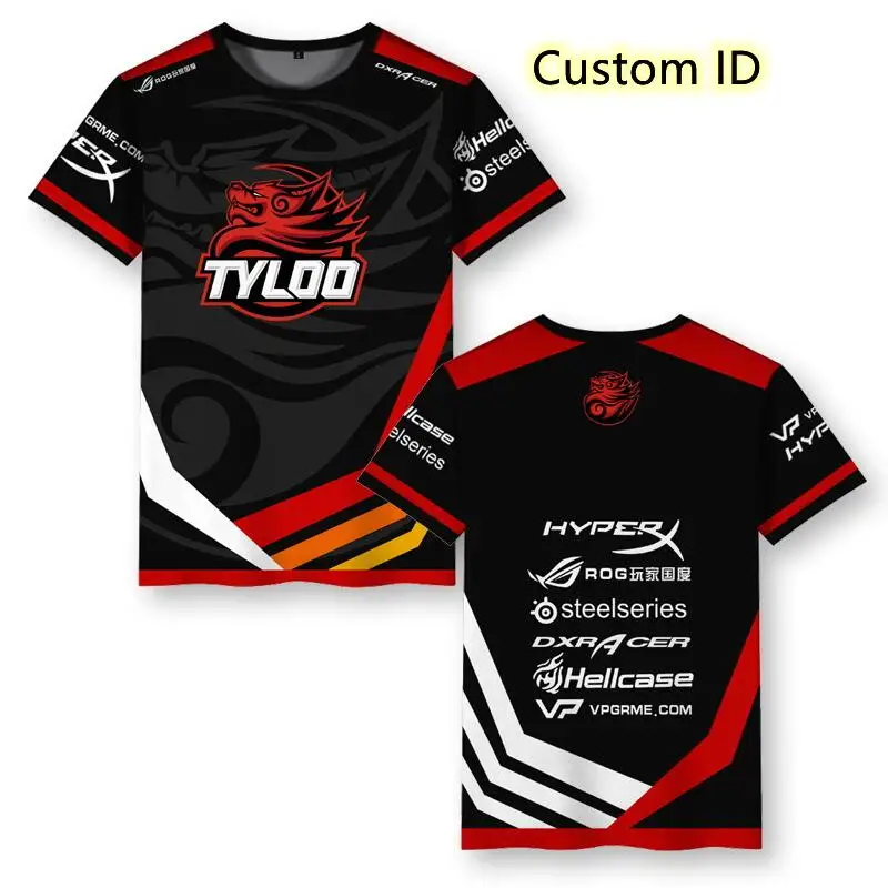 

2021LOL League of Legends new 3DT shirt professional player team uniform printed short-sleeved T-shirt defending SKT men and wom