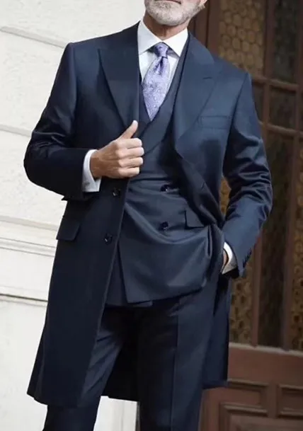 Пользовательские модные мужские платья джентльмена длинный мужской блейзер