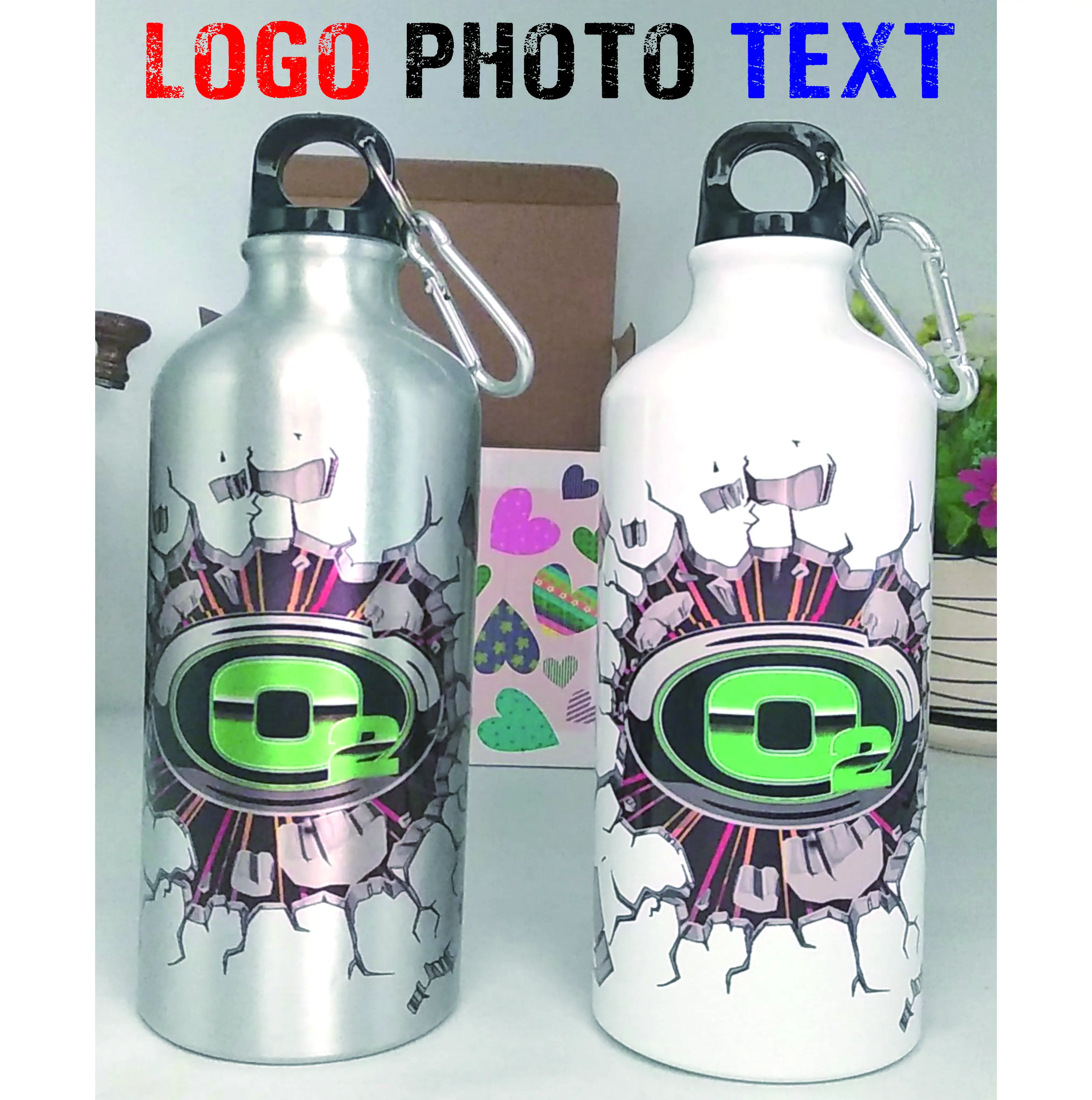 

600ML Sport Bottle DIY Customized Colorful Print LOGO Photo for Biker Hiker Bag Travel Sport Team Company Promotion Aluminium