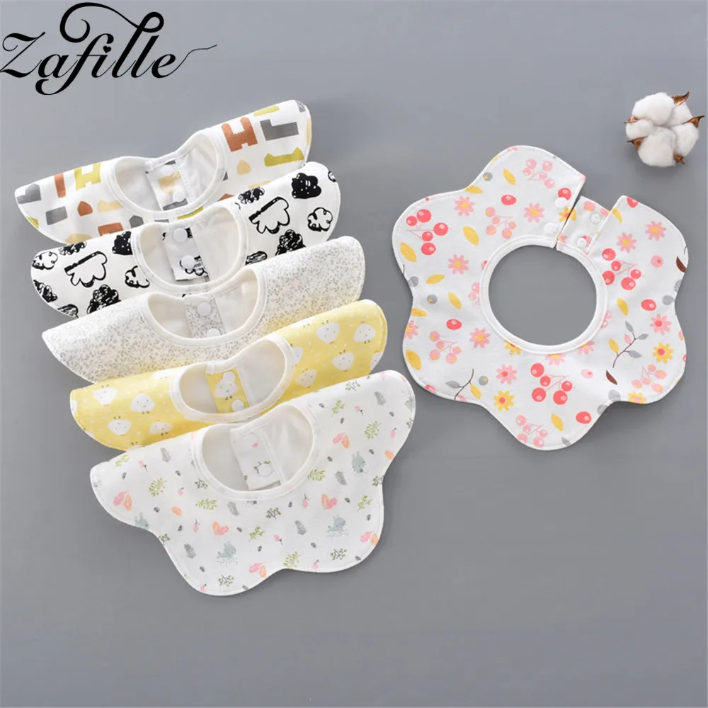 ZAFILLE Baby Bibs 360 Degree Rotation Stuff Kids Bandana Burp Cloth Soft Newborn Infant Saliva Towel Accessories | Детская одежда и