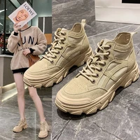 2020 spring and autumn new high top canvas shoes old shoes women tide retro style wild thick casual shoes x269