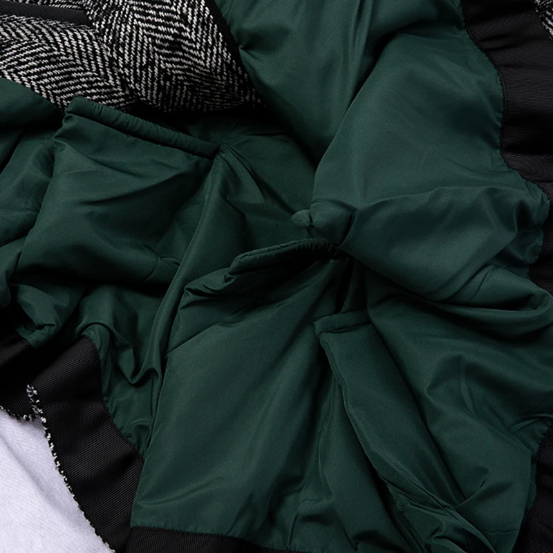 

[EAM] High Elastic Waist Irregular Big Pocket Ruffles Warm Half-body Skirt Women Fashion Tide New Spring Autumn 2021 1DD2901