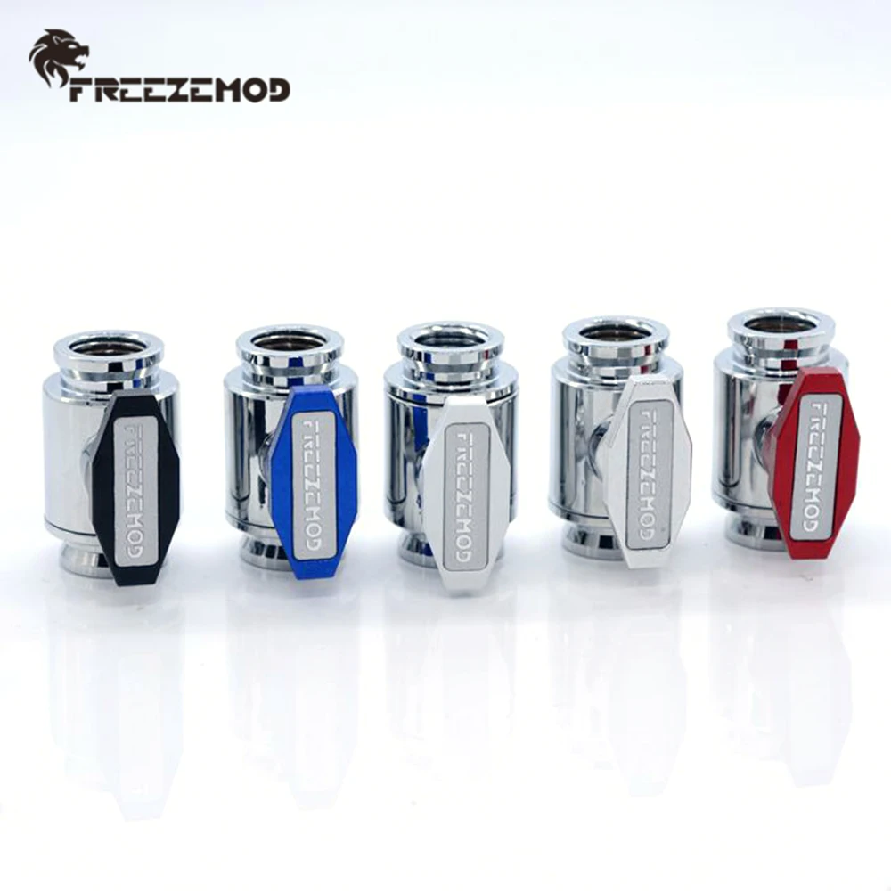 FREEZEMOD Drain Valve Faucet Dual G1/4 Thread Water Tap Liquid Stop Watercooling Adapter Fitting PC MOD Cooling | Компьютеры и офис