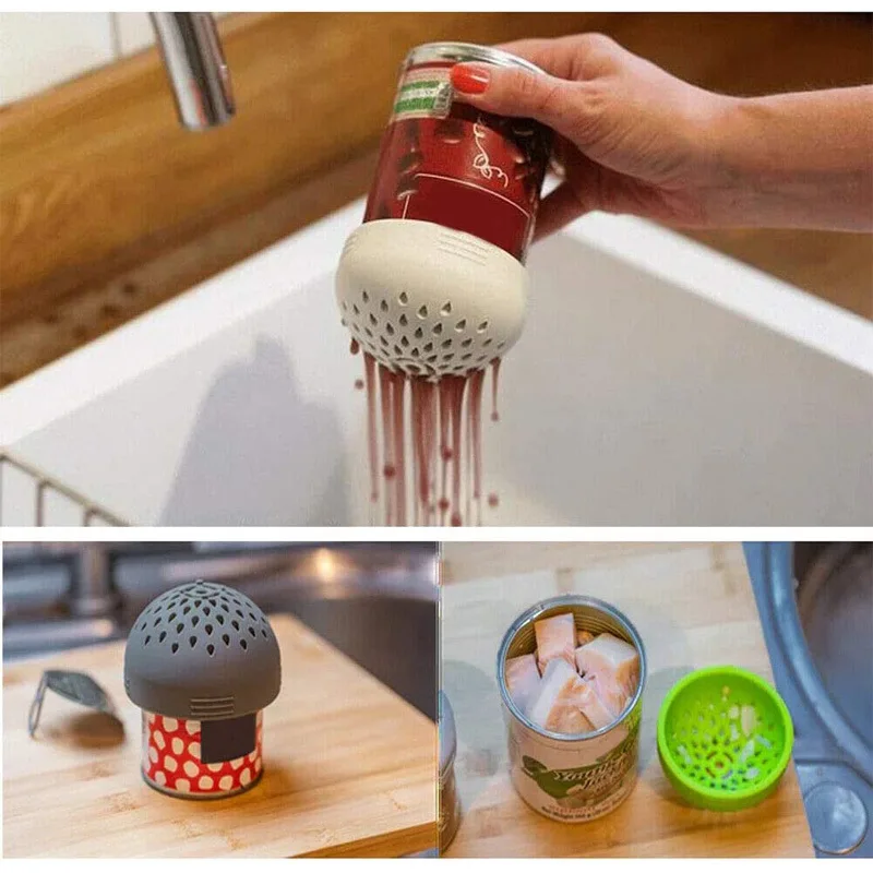 

New Kitchen Gadgets Tool Kitchen Silica Gel Filter Cover Portable Minitype Colander Filter Cover for Multiple Size Bottles Cans