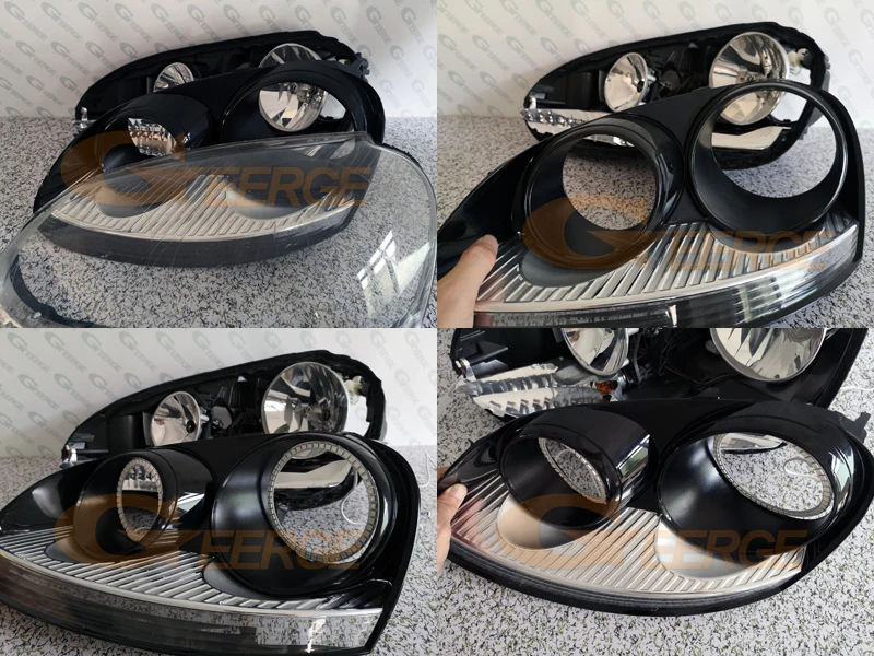 Для VOLKSWAGEN VW Гольф 5 V mk5 2004-2009 галогенные лампы RF контроллер Bluetooth мульти-Цвет RGB led Ангельские Глазки комплект