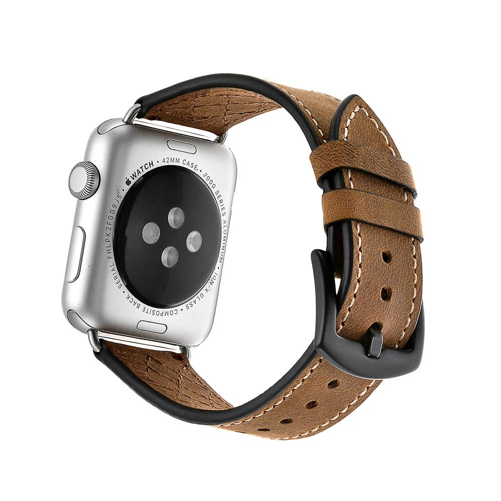 Кожаный ремешок для часов Pull Up Crazy-horse Apple Watch 44 мм 40 сетка вощеная кожа 42 38 |