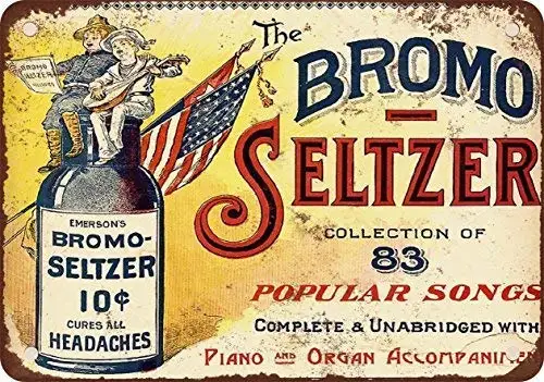 

1899 Emerson's Bromo-Seltzer Vintage Look Reproduction Metal Tin Sign 8X12 Inches
