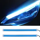 Дневные ходовые огсветильник, гибкие, водонепроницаемые, с белым и желтым сигналом поворота и стоп-сигналом, 12 В, 2 шт.