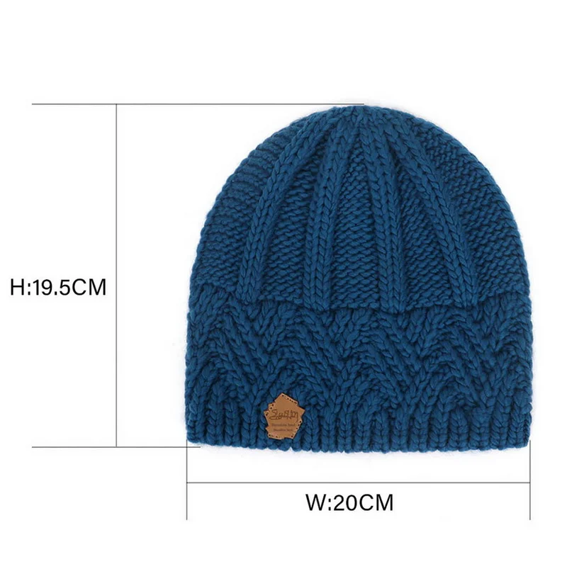 

Lady Winter Hat Woolen Knitted Cap Warm Hat Outdoor Ski Casual Cap Lattice Thick Needle Wool Knitted Hat Fashion Woolen Hat