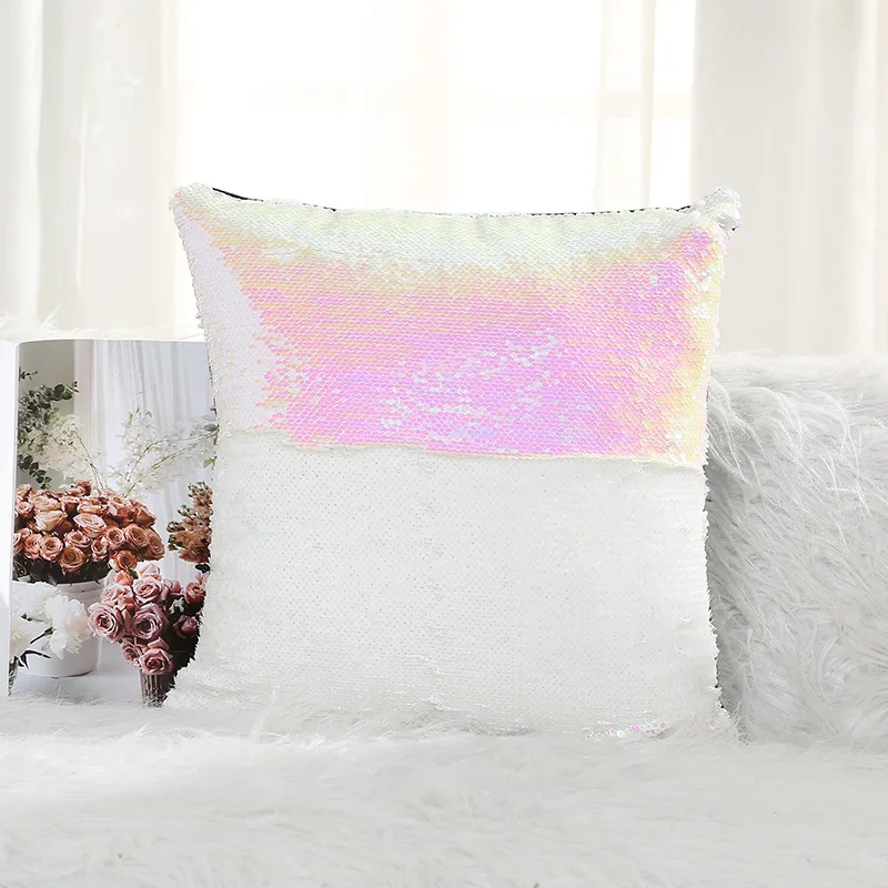 Cotton pillowcase creative color sequin sofa without core office waist pillow back cover Free Shipping | Дом и сад