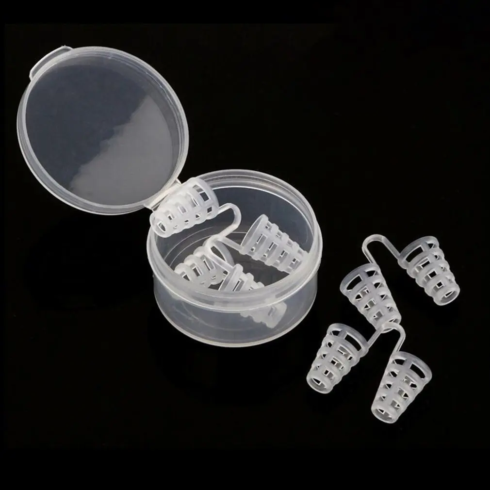 

4 шт. Gezond Slapen Aid Apparatuur Stop Snurken Magnetische Anti Snurken Apneu Neus Clip Mini Transparante Anti-Snurken