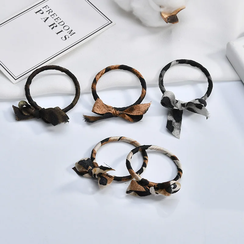 Южная Корея Леопардовый принт осень и зима темпераментная свежая ткань галстук