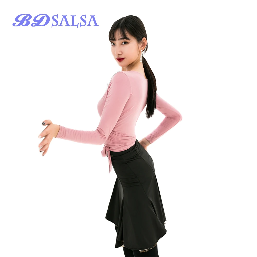Sportswear Latin Dance Clothes Women's Summer Dress Adult Dance Practice clothes Dancing Outfit Two ways to wear Tops DA440 HOT