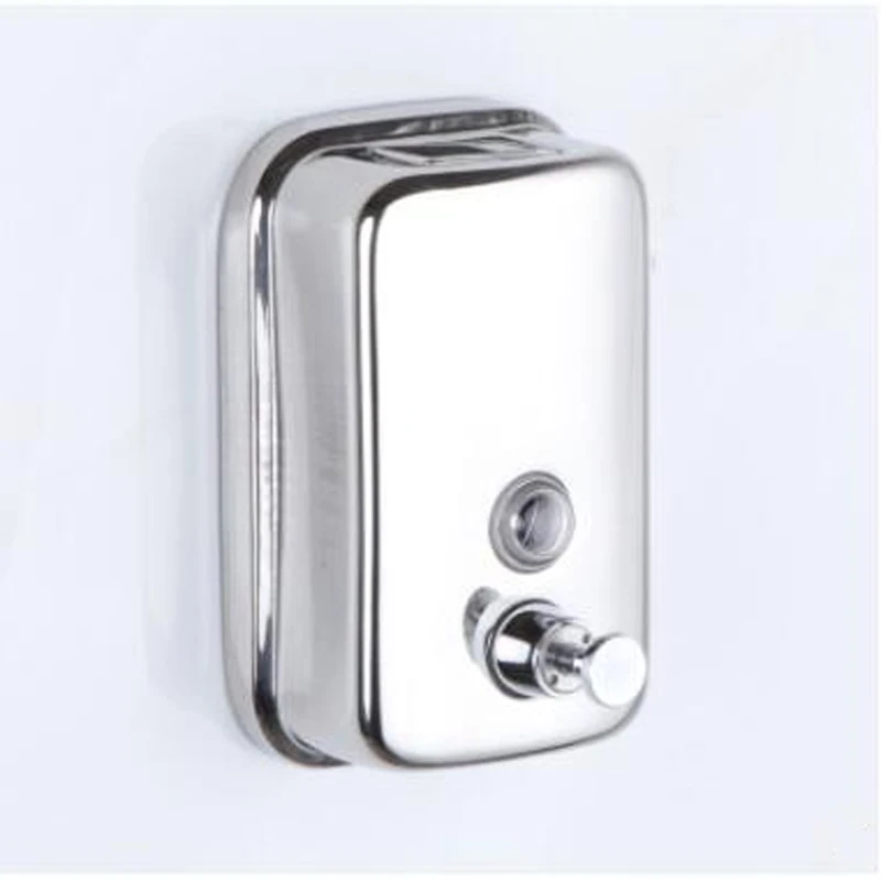 

500ml Bathroom Wall-mounted Manual Soap Dispenser Stainless Steel Hand Sanitizer Shower Gel Bottle Kitchen Dish Soap Container