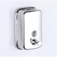 500ml bathroom wall mounted manual soap dispenser stainless steel hand sanitizer shower gel bottle kitchen dish soap container
