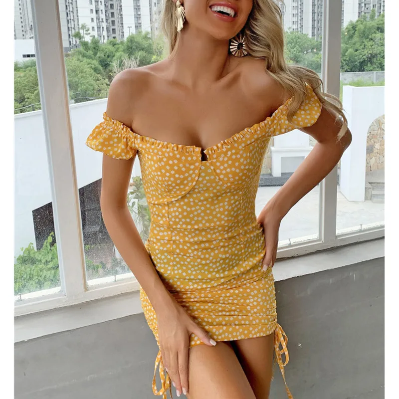 Женское атласное платье с вышивкой V образным вырезом|Женские платья| |