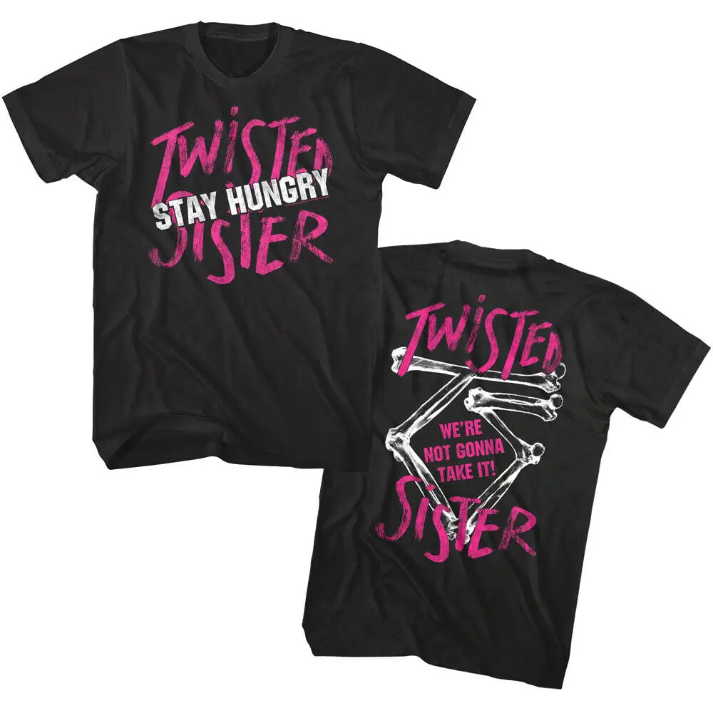

Twisted Sister оставайтесь голодными логотип мужская футболка в стиле хеви-метал рок, топ с изображениями героев мультфильма