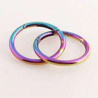 50mm rainbow spring gate ring 50mm spring ring buckles webbing purse bag o ring openable keyring leather